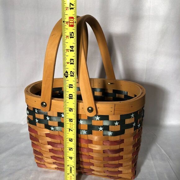 Grand Basket Country Woven Collection Patriotic Flag Oval - Picture 7 of 8